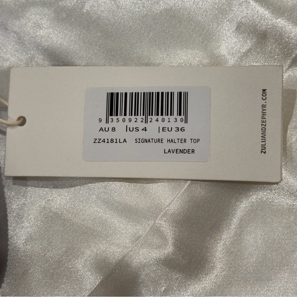 Zulu And Zephyr Signature Halter Bikini Top Adjustable Lavender Purple Size 4 - Picture 9 of 14